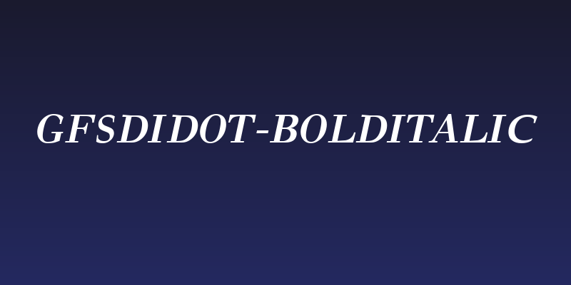 GFSDidot-BoldItalic Social Header