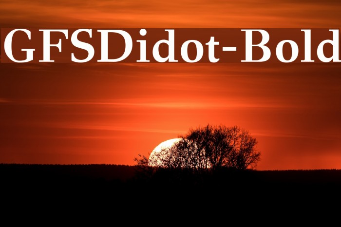 GFSDidot-Bold Font examples