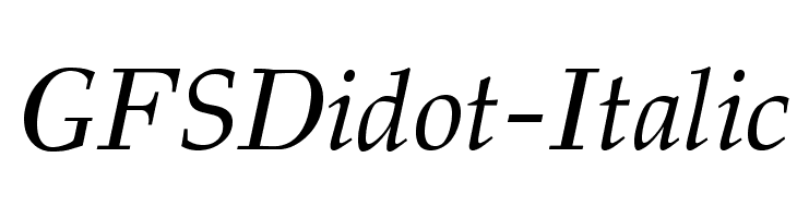 GFSDidot-Italic Font