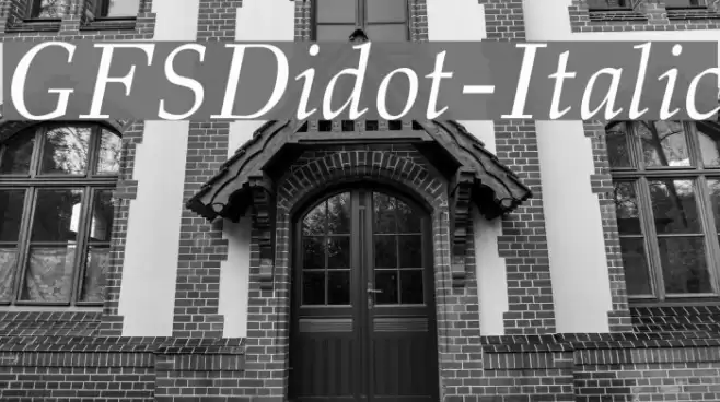 GFSDidot-Italic Font examples