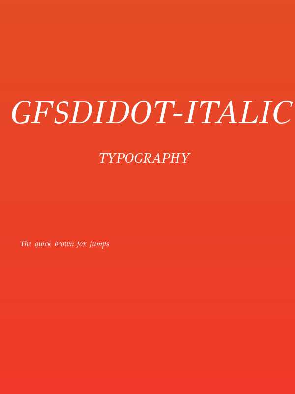 GFSDidot-Italic Poster