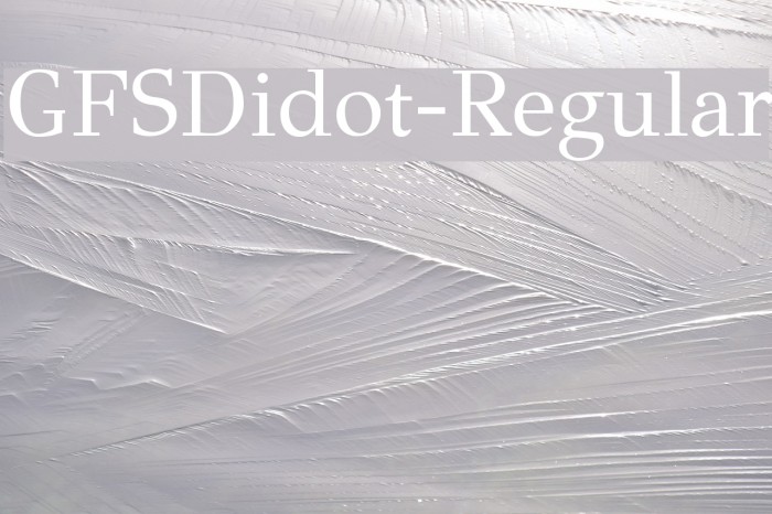 GFSDidot-Regular Font examples