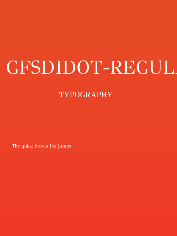 GFSDidot-Regular Poster