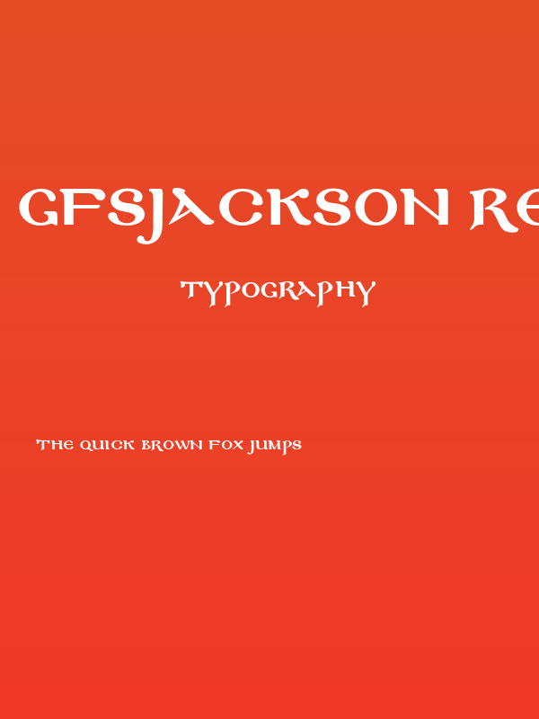 GFSJackson-Regular Poster