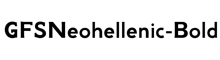 GFSNeohellenic-Bold Font