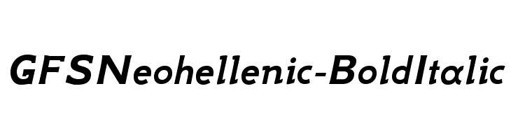 GFSNeohellenic-BoldItalic Font