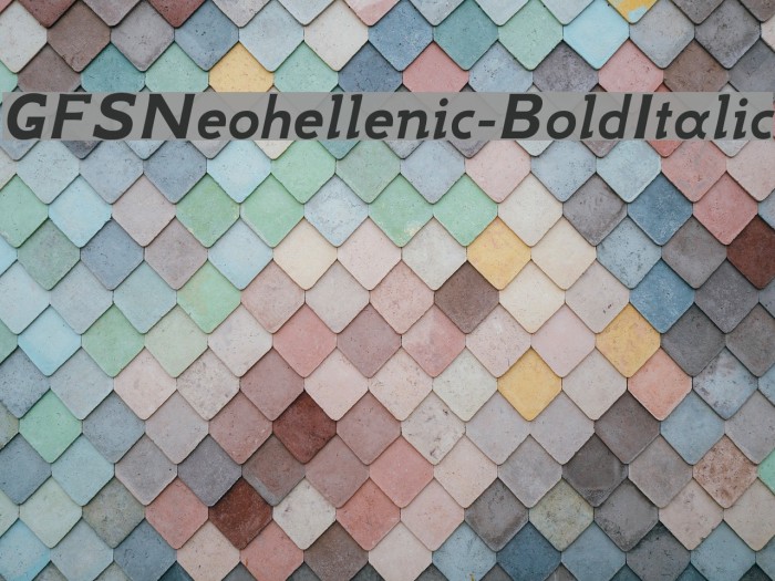 GFSNeohellenic-BoldItalic Font examples