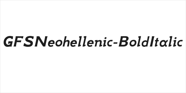 GFSNeohellenic-BoldItalic Logo
