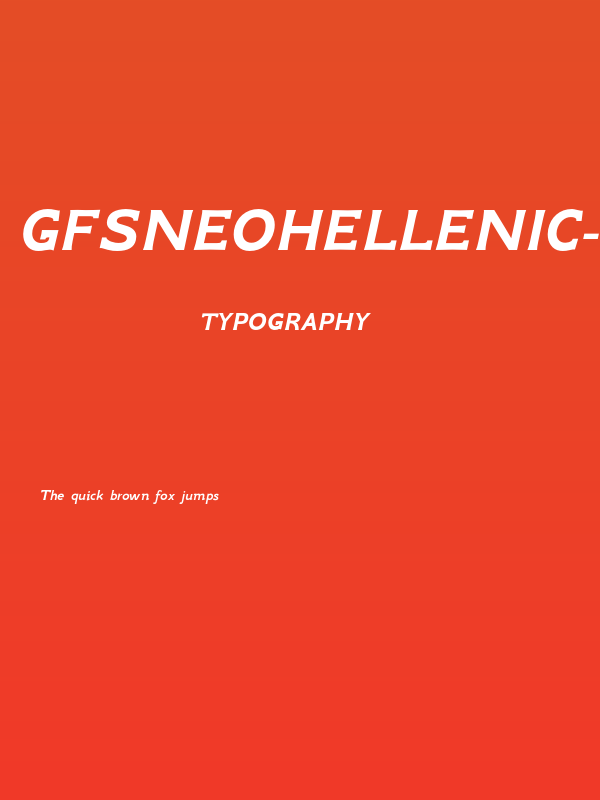 GFSNeohellenic-BoldItalic Poster