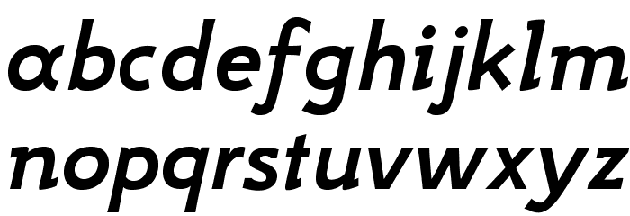 GFSNeohellenic-BoldItalic Font LOWERCASE