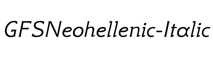 GFSNeohellenic-Italic Font