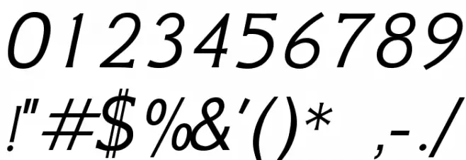 GFSNeohellenic-Italic Font OTHER CHARS