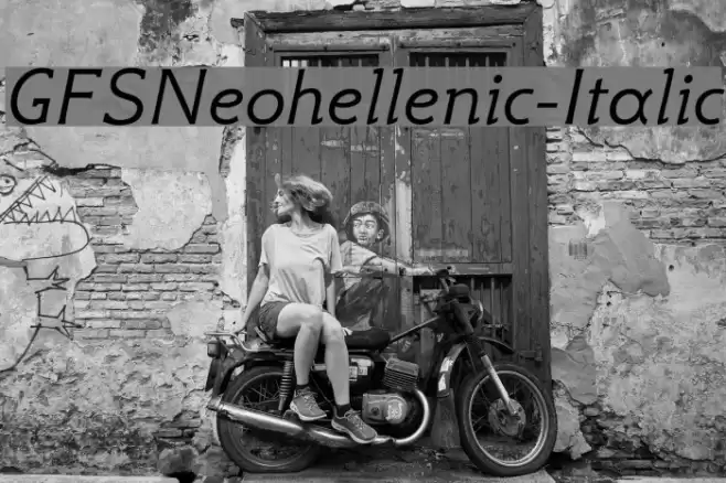 GFSNeohellenic-Italic Font examples