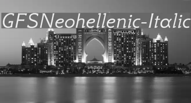 GFSNeohellenic-Italic Font examples