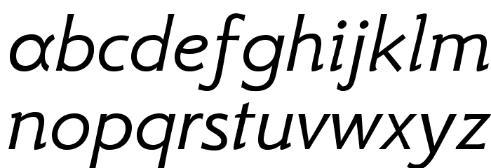 GFSNeohellenic-Italic Font LOWERCASE