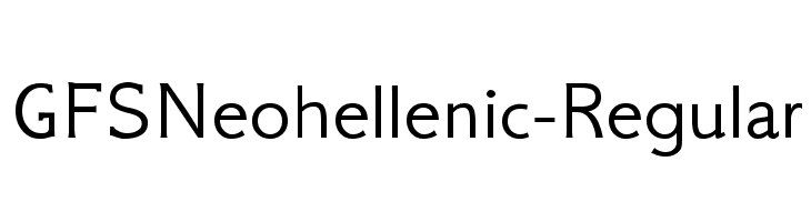 GFSNeohellenic-Regular Font