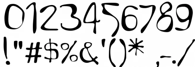 GFWet Font OTHER CHARS