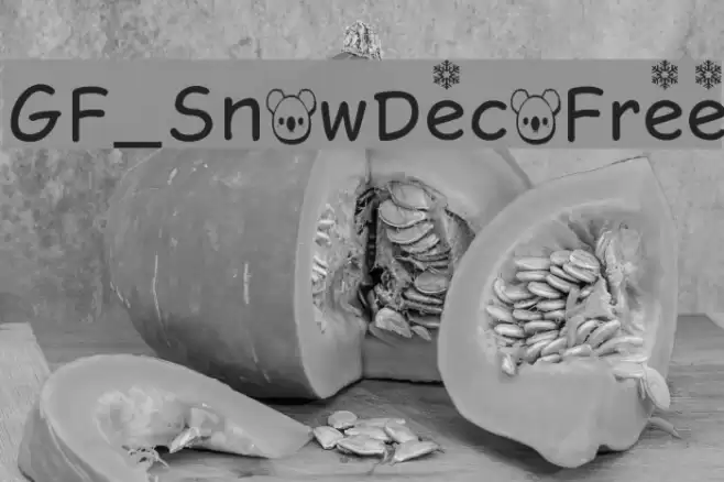 GF_SnowDeco Free Font examples