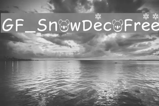 GF_SnowDeco Free Font examples