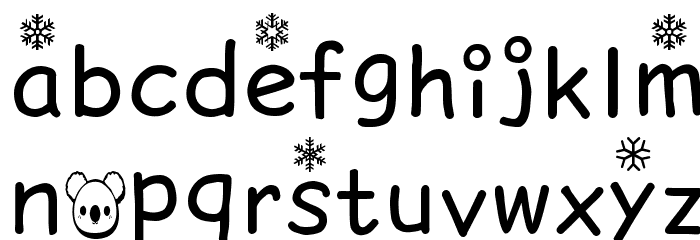 GF_SnowDeco Free Font LOWERCASE