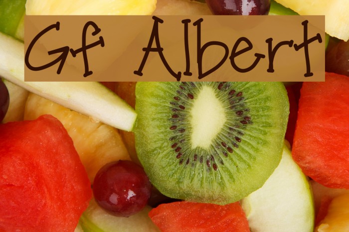 Gf Albert Font examples