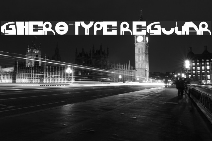 GHEROTYPE REGULAR Font examples