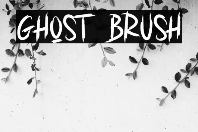 GHOST BRUSH Font examples
