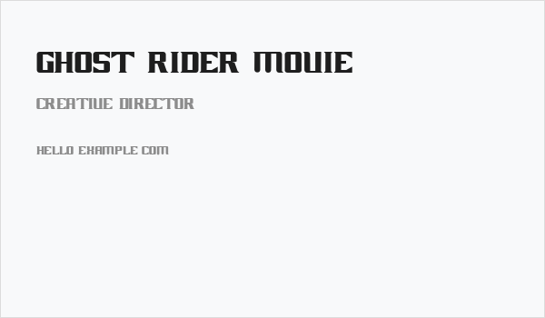 GHOST RIDER MOVIE Business Card