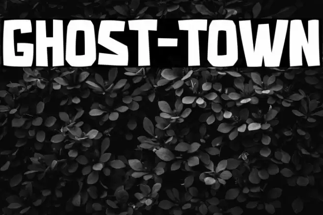 GHOST-TOWN Caratteri examples