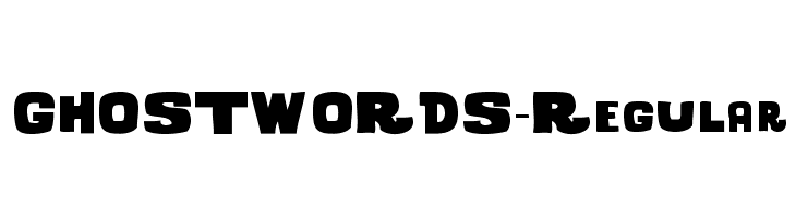 GHOSTWORDS-Regular  font caratteri gratis