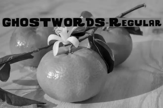 GHOSTWORDS-Regular Fuentes examples