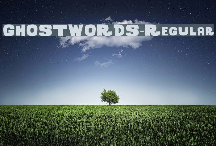 GHOSTWORDS-Regular Font examples
