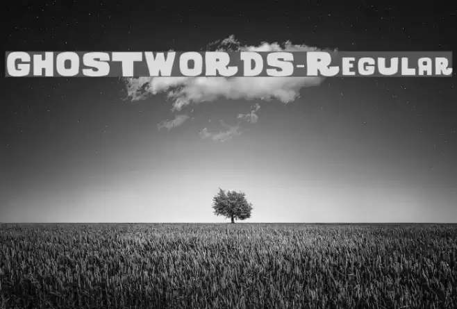 GHOSTWORDS-Regular Fuentes examples