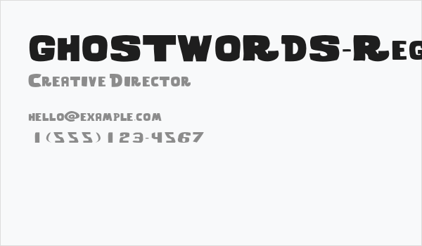 GHOSTWORDS-Regular Business Card