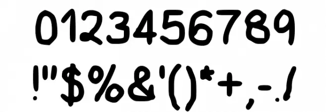 GHR Basic Brush Medium Font OTHER CHARS