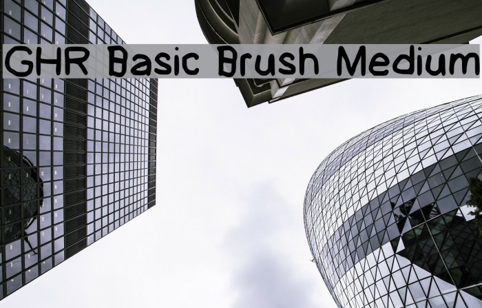 GHR Basic Brush Medium Font examples
