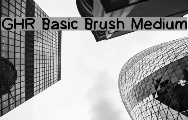 GHR Basic Brush Medium Font examples