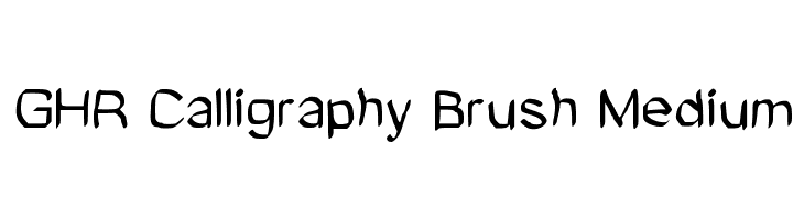 GHR Calligraphy Brush Medium  Frei Schriftart Herunterladen