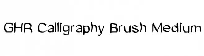 GHR Calligraphy Brush Medium  नि: शुल्क फ़ॉन्ट्स डाउनलोड