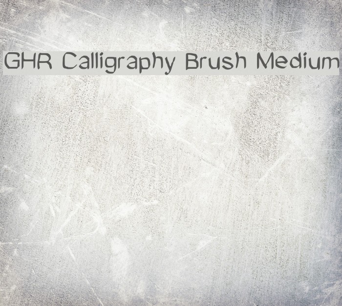GHR Calligraphy Brush Medium Font examples