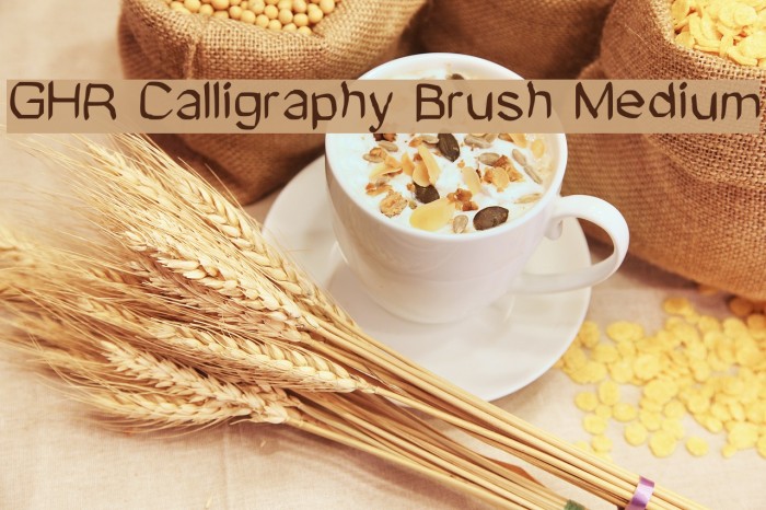 GHR Calligraphy Brush Medium Font examples