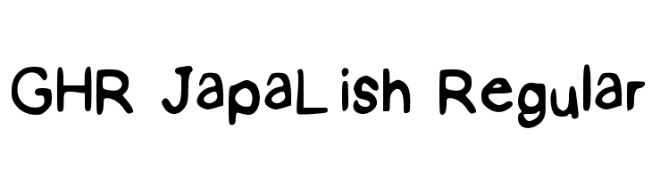GHR JapaLish Regular  フリーフォントのダウンロード