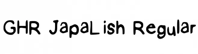 GHR JapaLish Regular  नि: शुल्क फ़ॉन्ट्स डाउनलोड