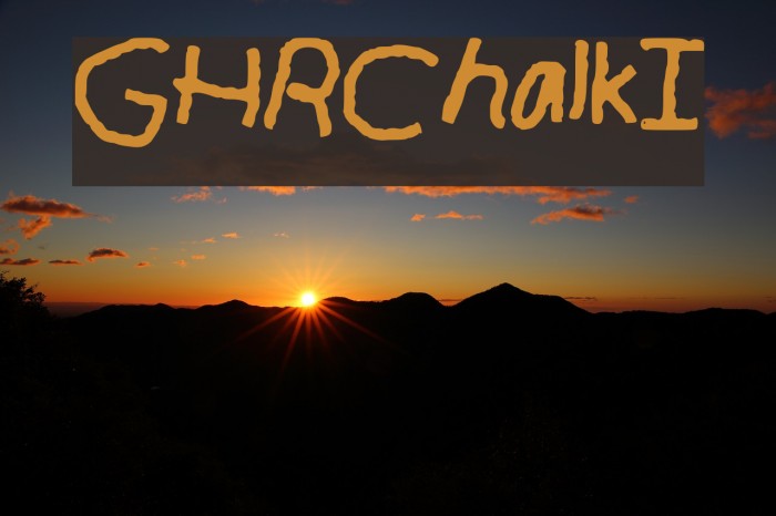 GHR_Chalk_I Font examples