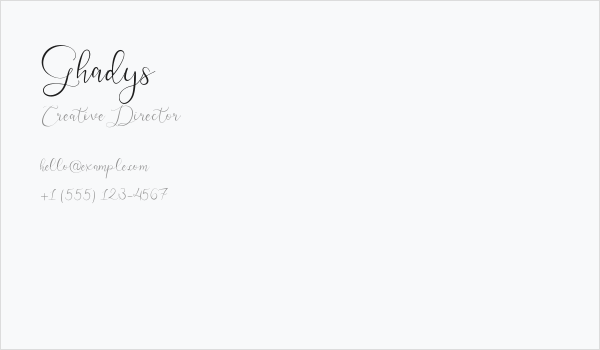 Ghadys Business Card