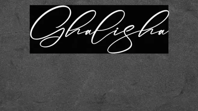 Ghalisha फ़ॉन्ट examples