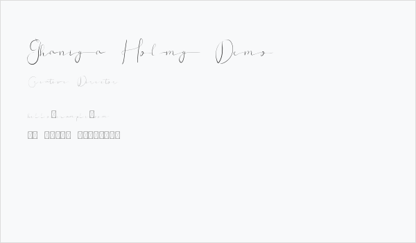 Ghaniya Holmy Demo Business Card