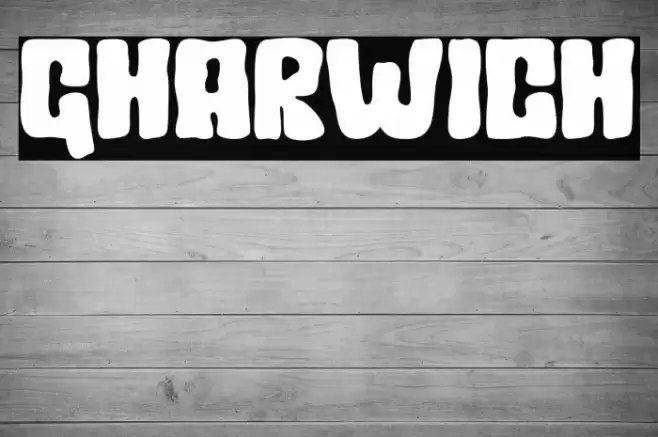 Gharwich Font examples