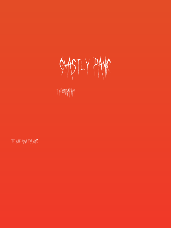 Ghastly Panic Poster