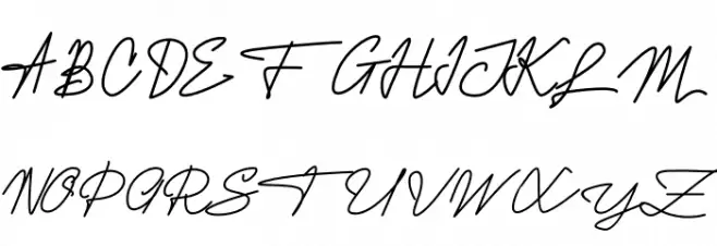Ghavela Signature フォント 大文字